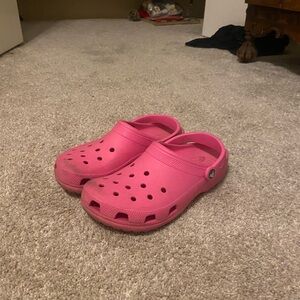 Pink crocs